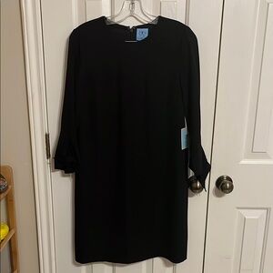 CeCe Black Bell Sleeve Sheath Dress